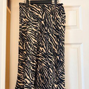 H&M - Silky Midi Skirt - Animal Print
